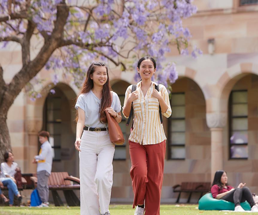 International students at St Lucia Campus